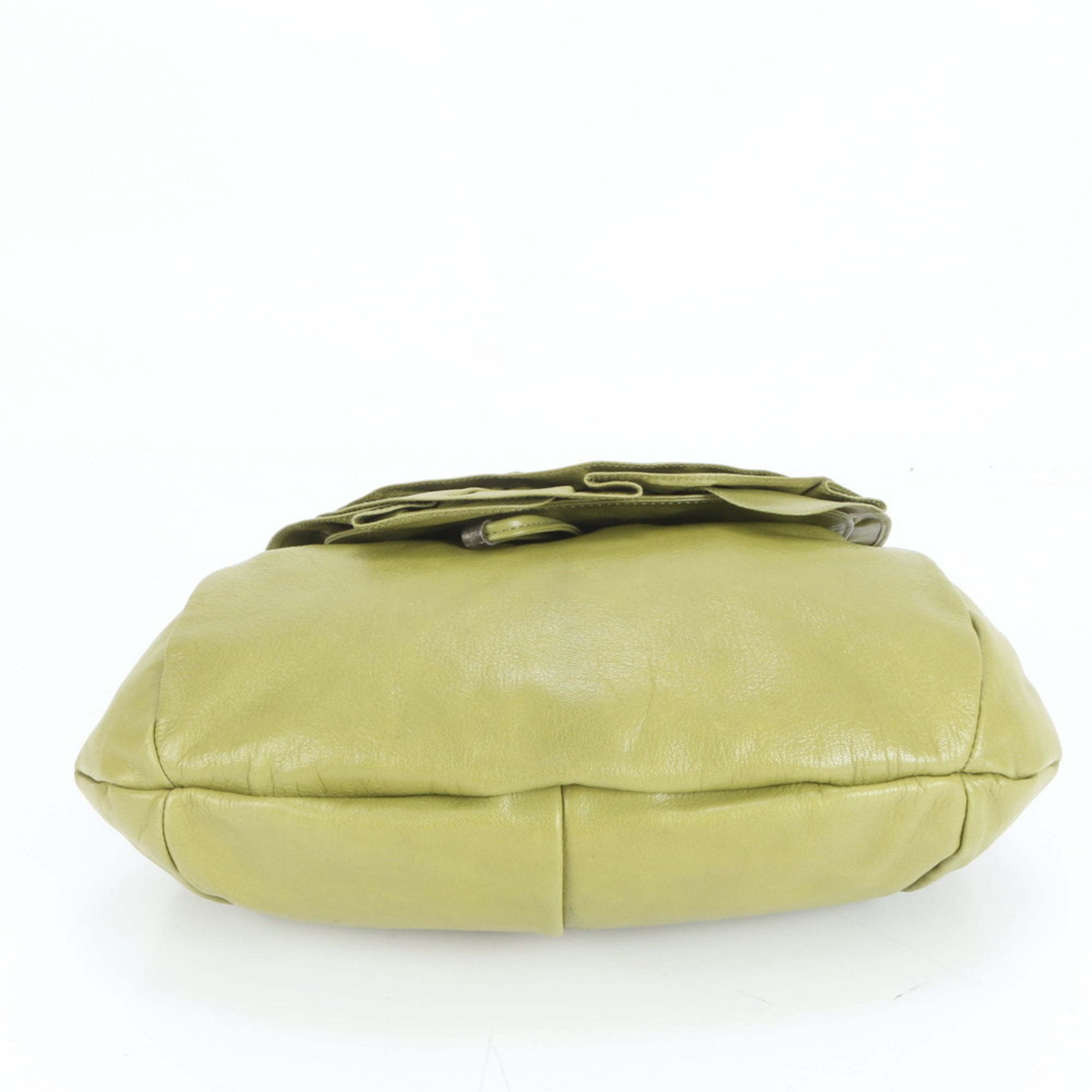 Yves Saint Laurent Green Leather Shoulder Bag (Pre-Owned)