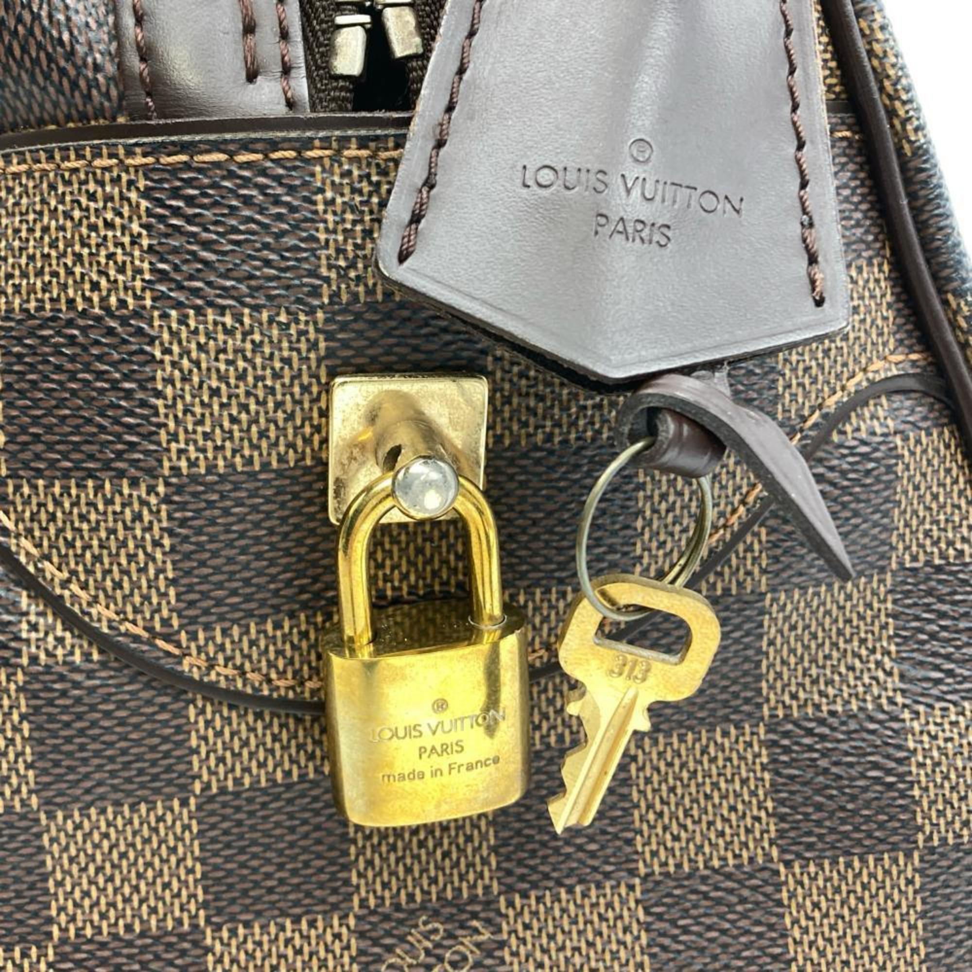 Louis Vuitton Damier Brown Damier Canvas Ebene Handbag (Pre-Owned)