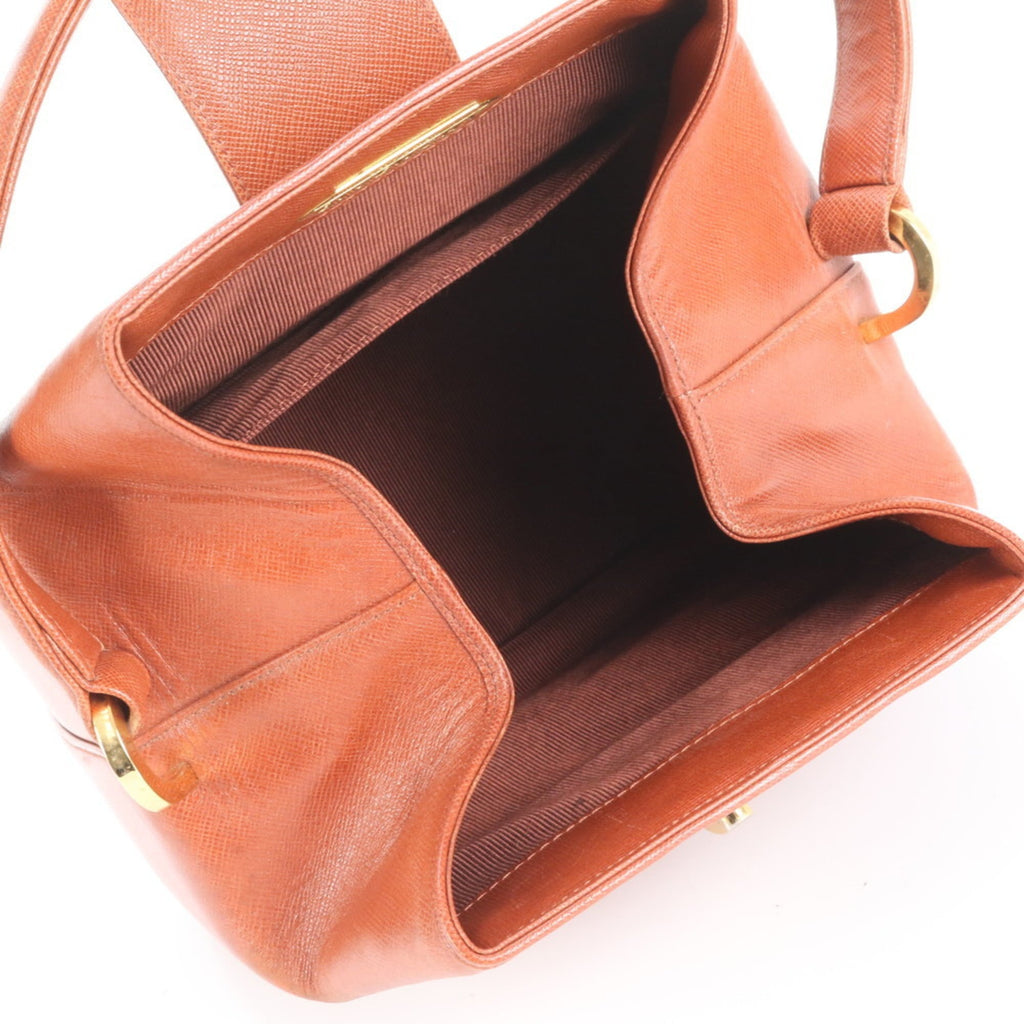 Givenchy Red Brown Leather Handbag (Pre-Owned)