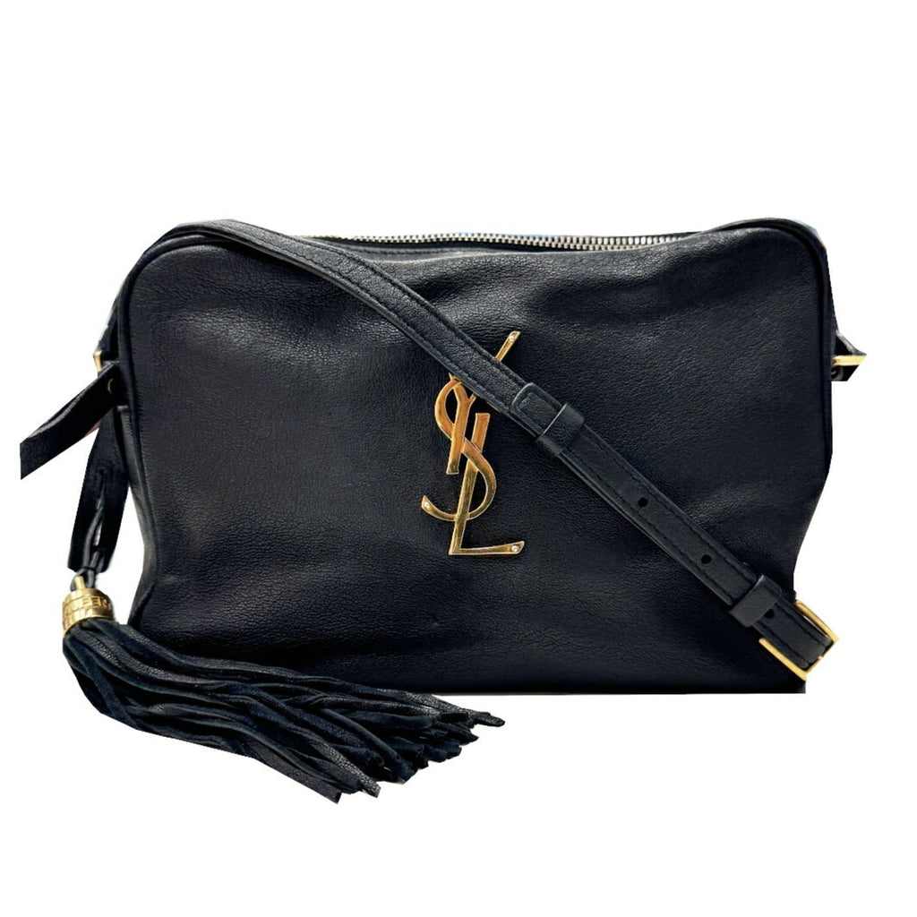 Saint Laurent Black Leather Shoulder Bag (Pre-Owned)