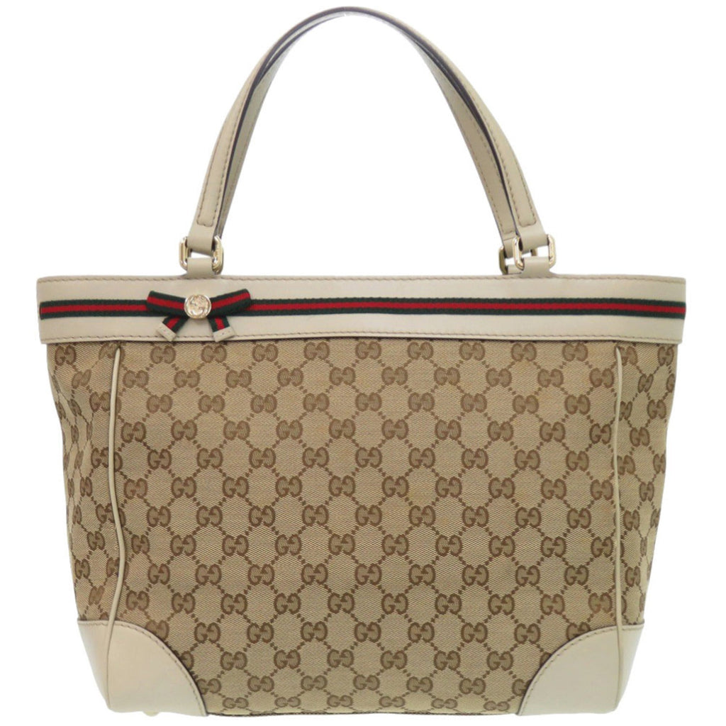 Gucci Beige Gg Canvas Tote Bag (Pre-Owned)