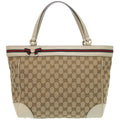 Gucci Beige Gg Canvas Tote Bag (Pre-Owned)
