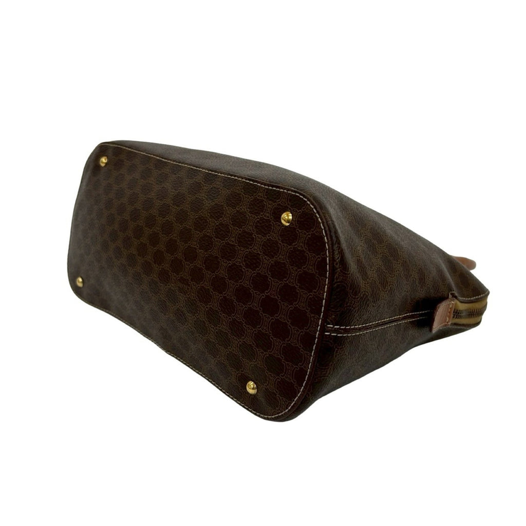 Celine Brown Leather Pvc Handbag Tote Bag (Pre-Owned)