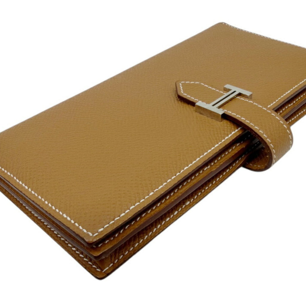 Hermes Gold Epsom Leather Long Wallet (Bi-Fold) (Pre-Owned)