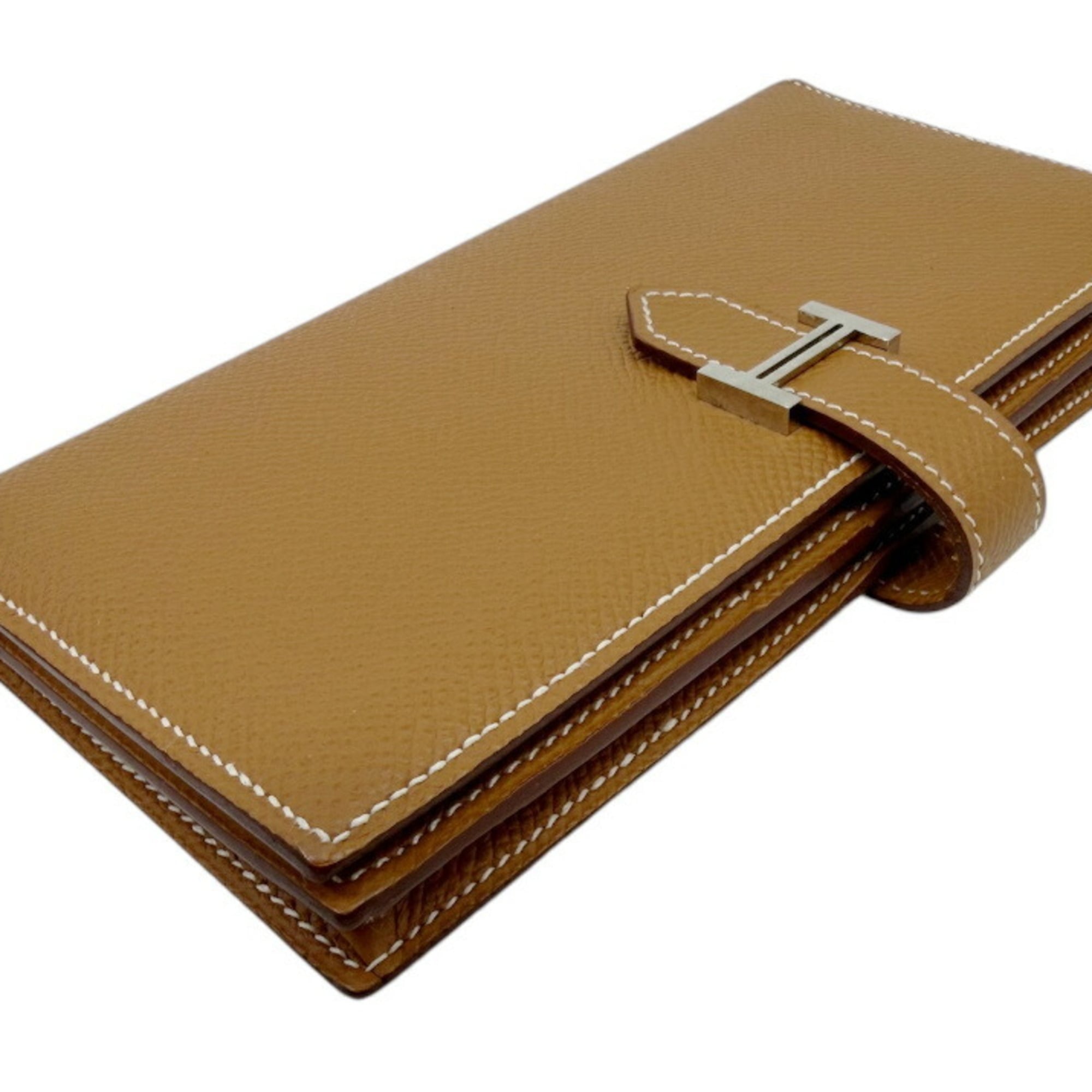 Hermes Gold Epsom Leather Long Wallet (Bi-Fold) (Pre-Owned)