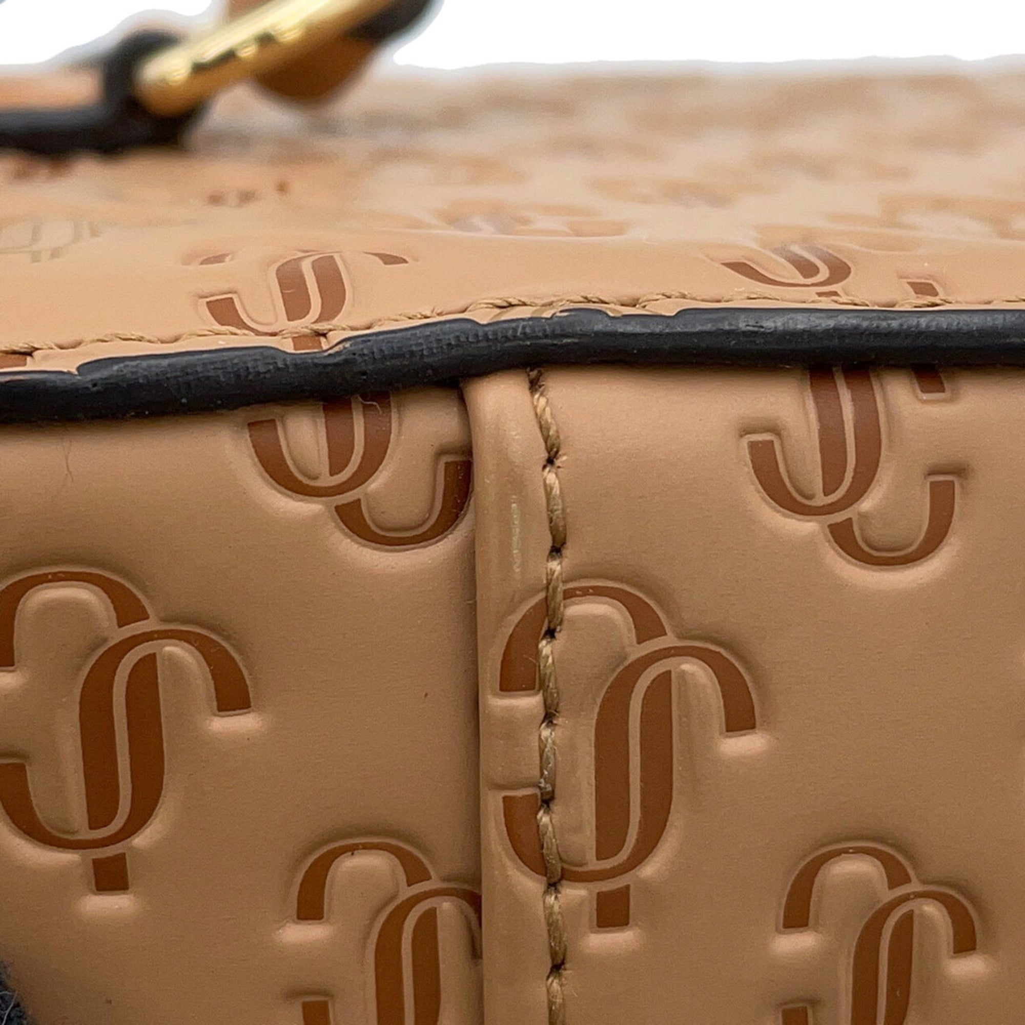 Jimmy Choo Beige Leather Handbag Vanity Bag (Pre-Owned)