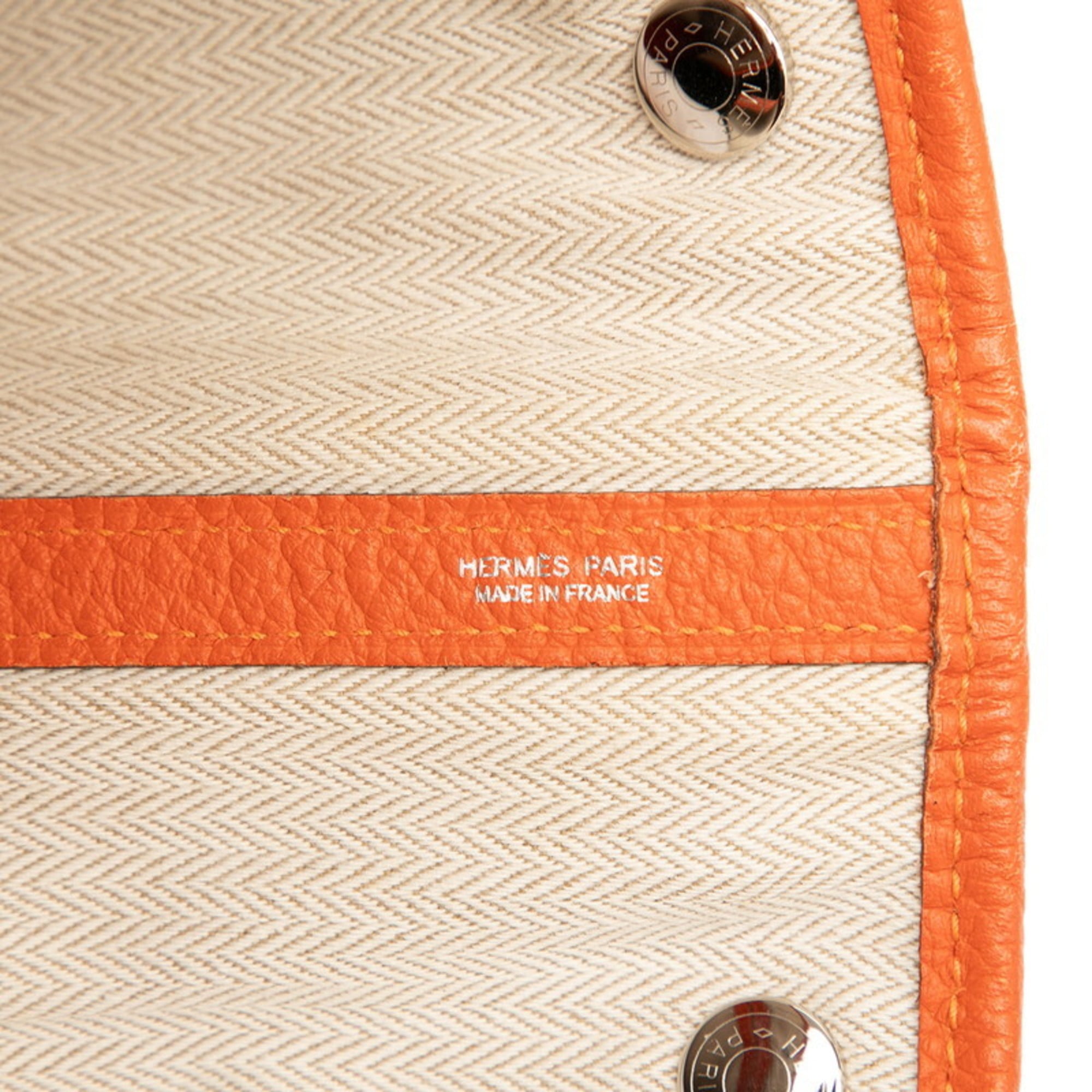 Hermes Orange Negonda Leather Handbag Tote Bag (Pre-Owned)