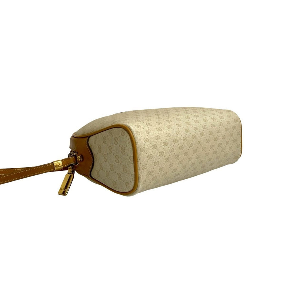 Gucci Brown Ivory Leather Pvc Pochette Shoulder Bag (Pre-Owned)