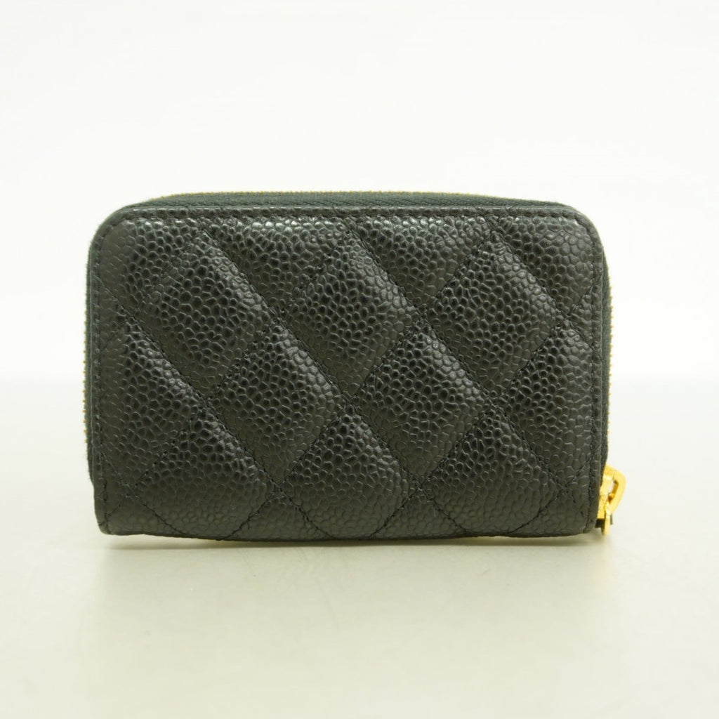Chanel Black Grained Calfskin Coin Purse/Coin Case (Pre-Owned)