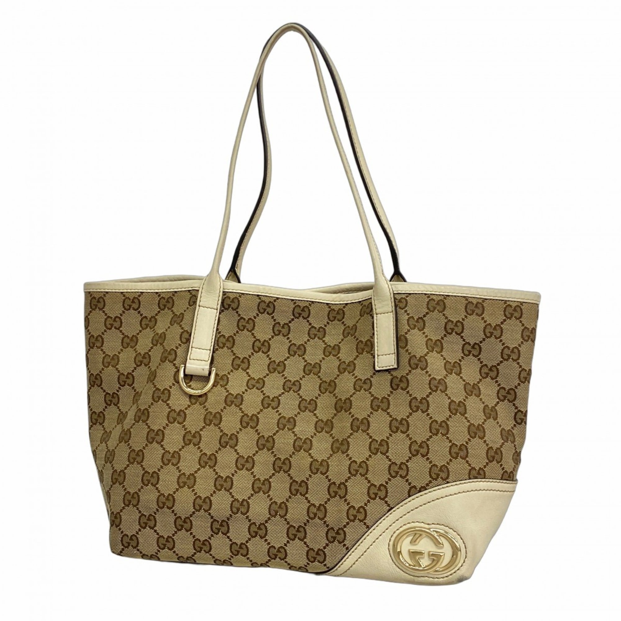 Gucci Brown Canvas Tote Bag (Pre-Owned)