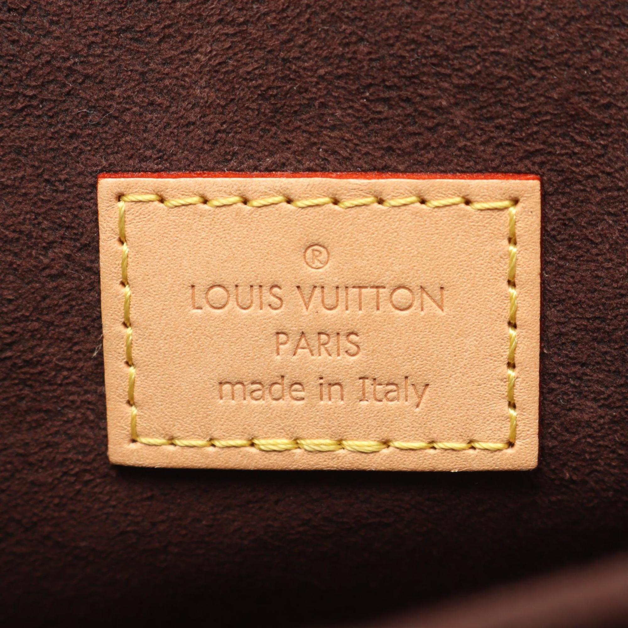 Louis Vuitton Brown Monogram Coated Canvas Leather Handbag Pochette (Pre-Owned)