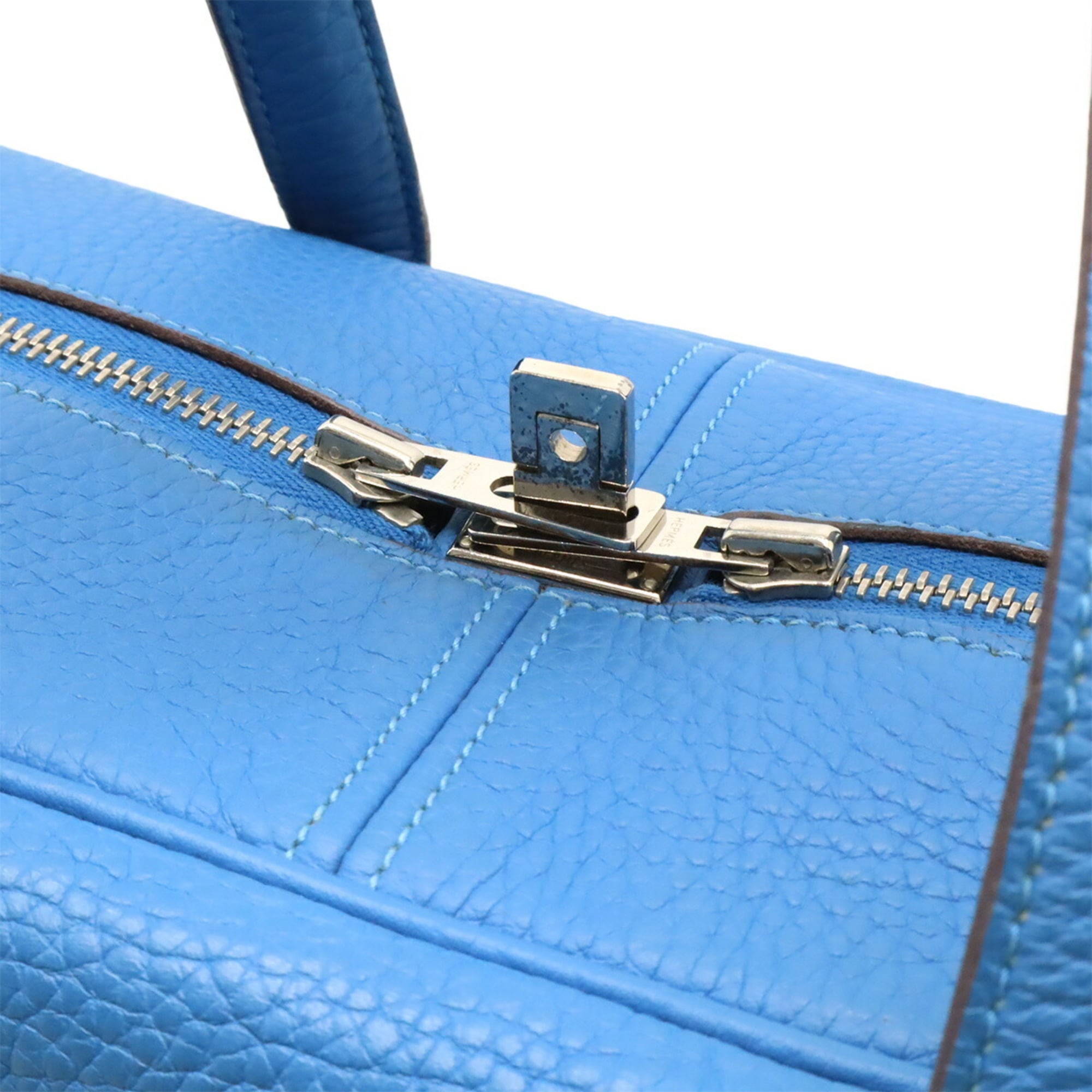 Hermes Blue Paradise Taurillon Clemence Leather Handbag Shoulder Bag (Pre-Owned)