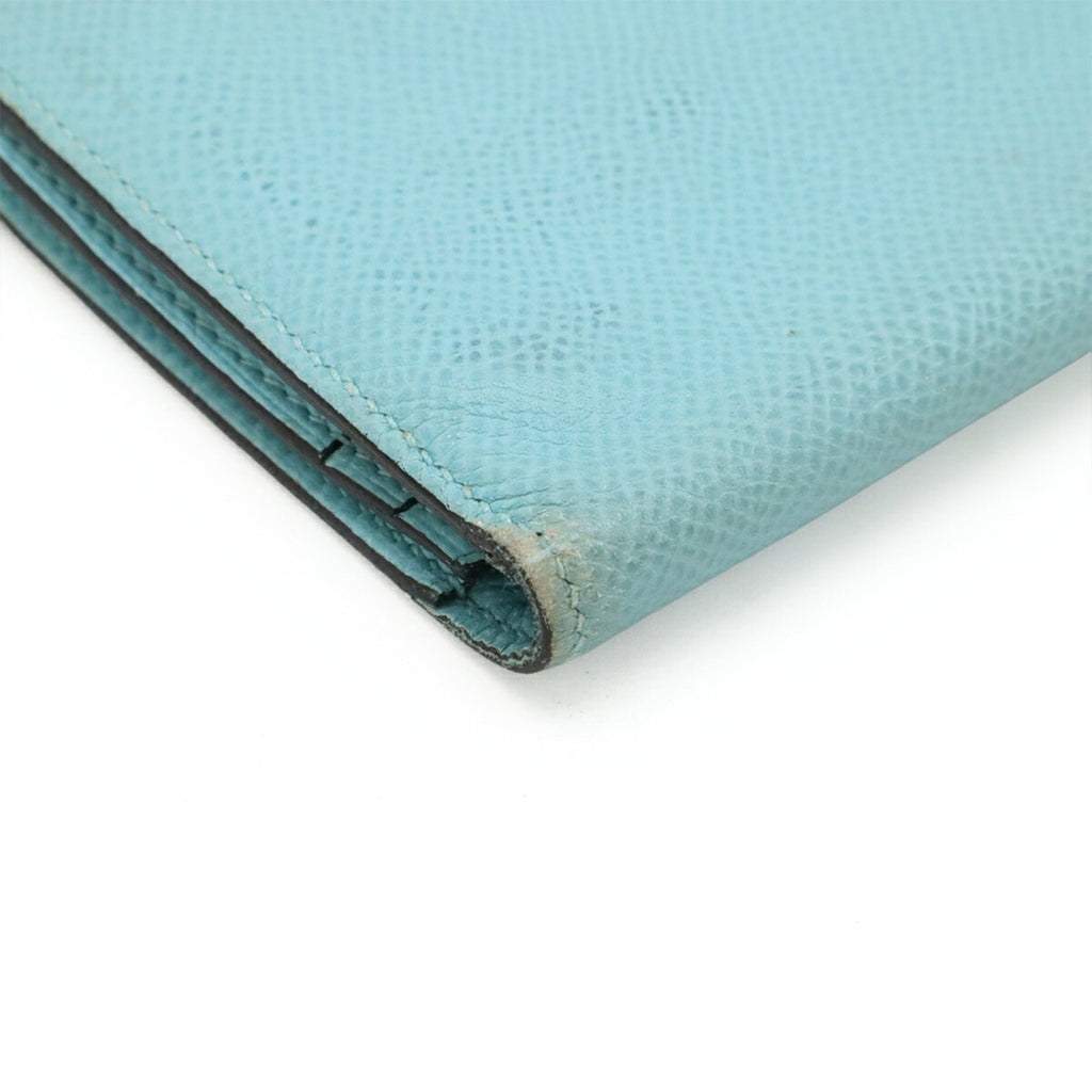 Hermes Blue Atoll Epsom Leather Long Wallet (Bi-Fold) (Pre-Owned)