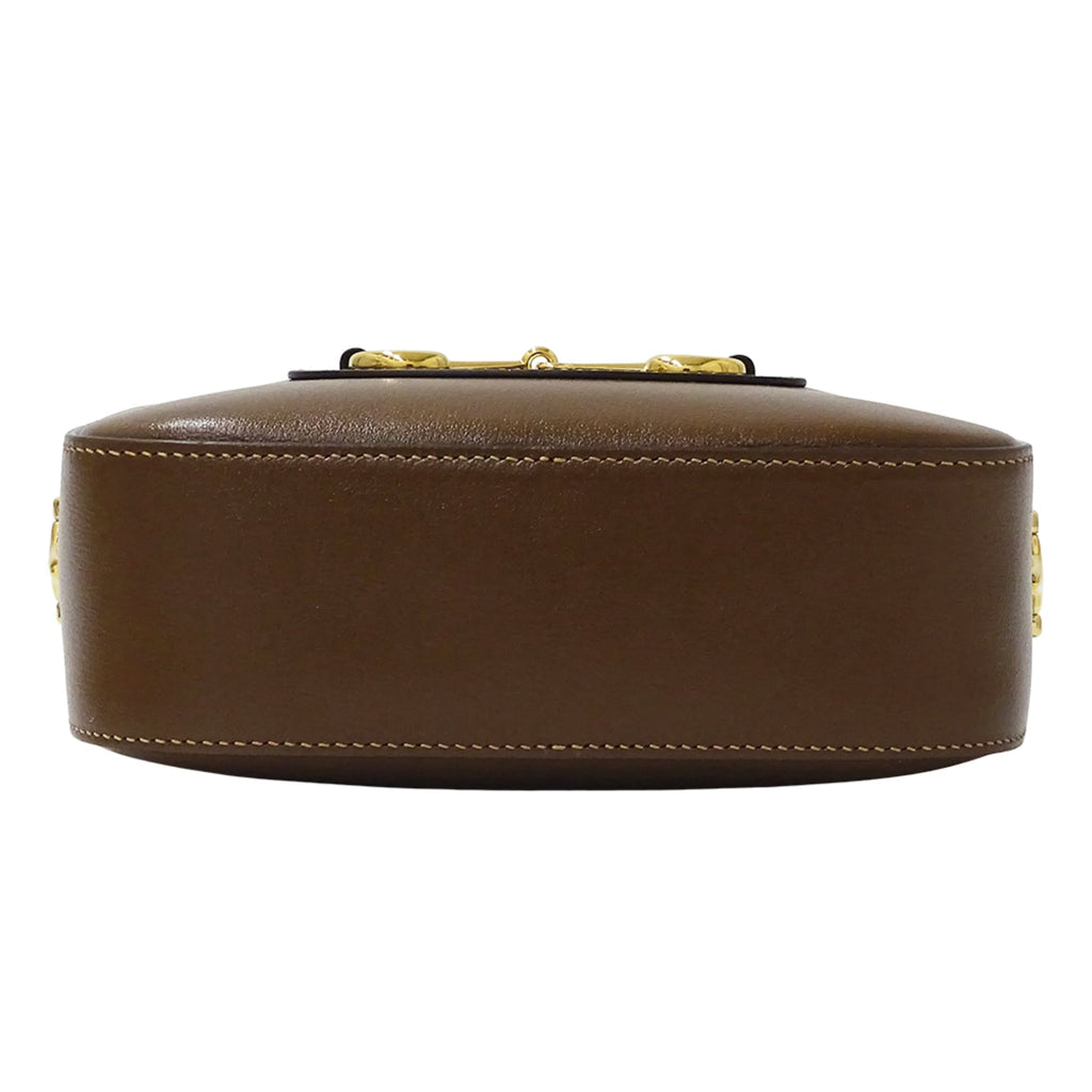 Gucci Brown Leather Shoulder Bag (Pre-Owned)