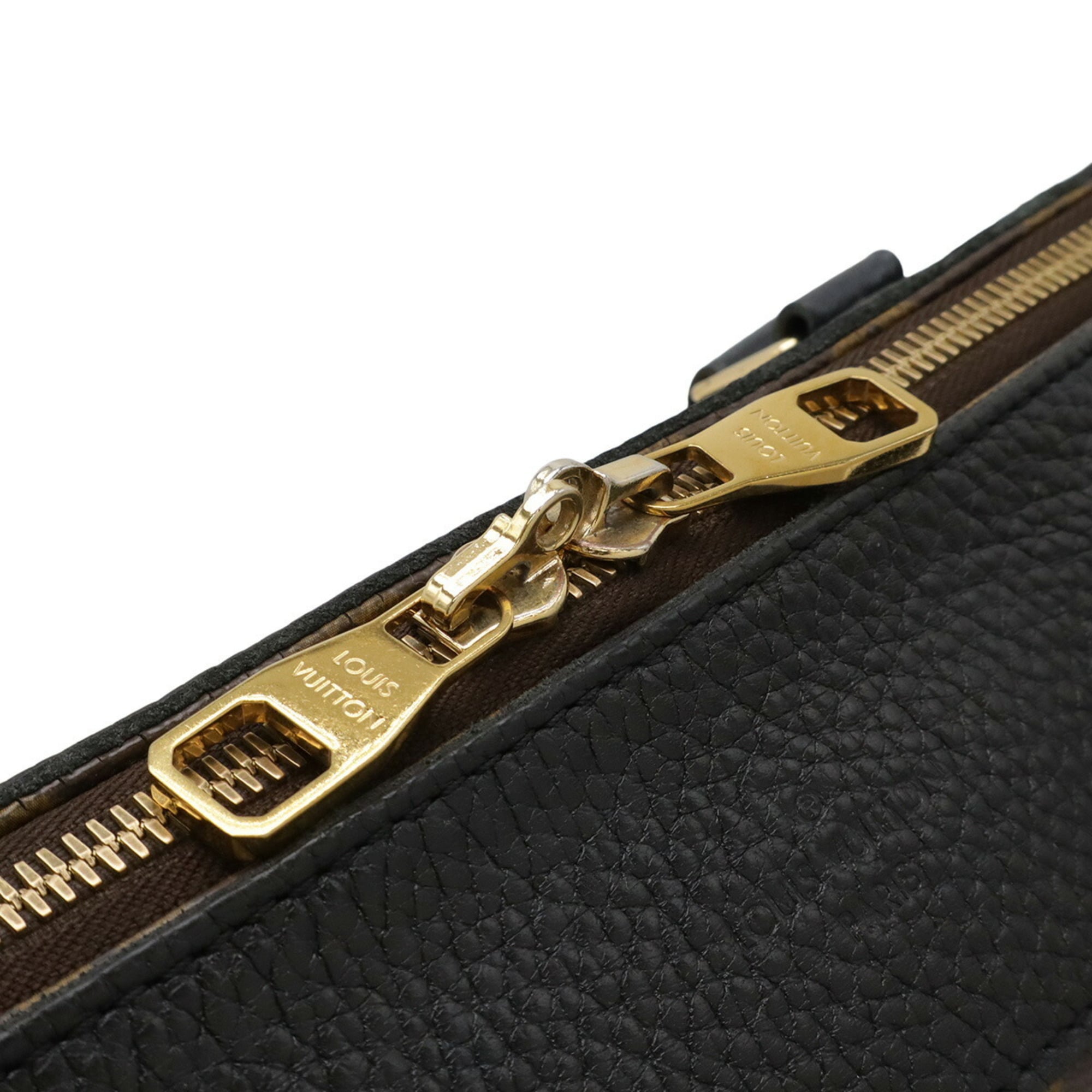 Louis Vuitton Monogram Black Noir Monogram Leather Shoulder Bag Tote Bag (Pre-Owned)