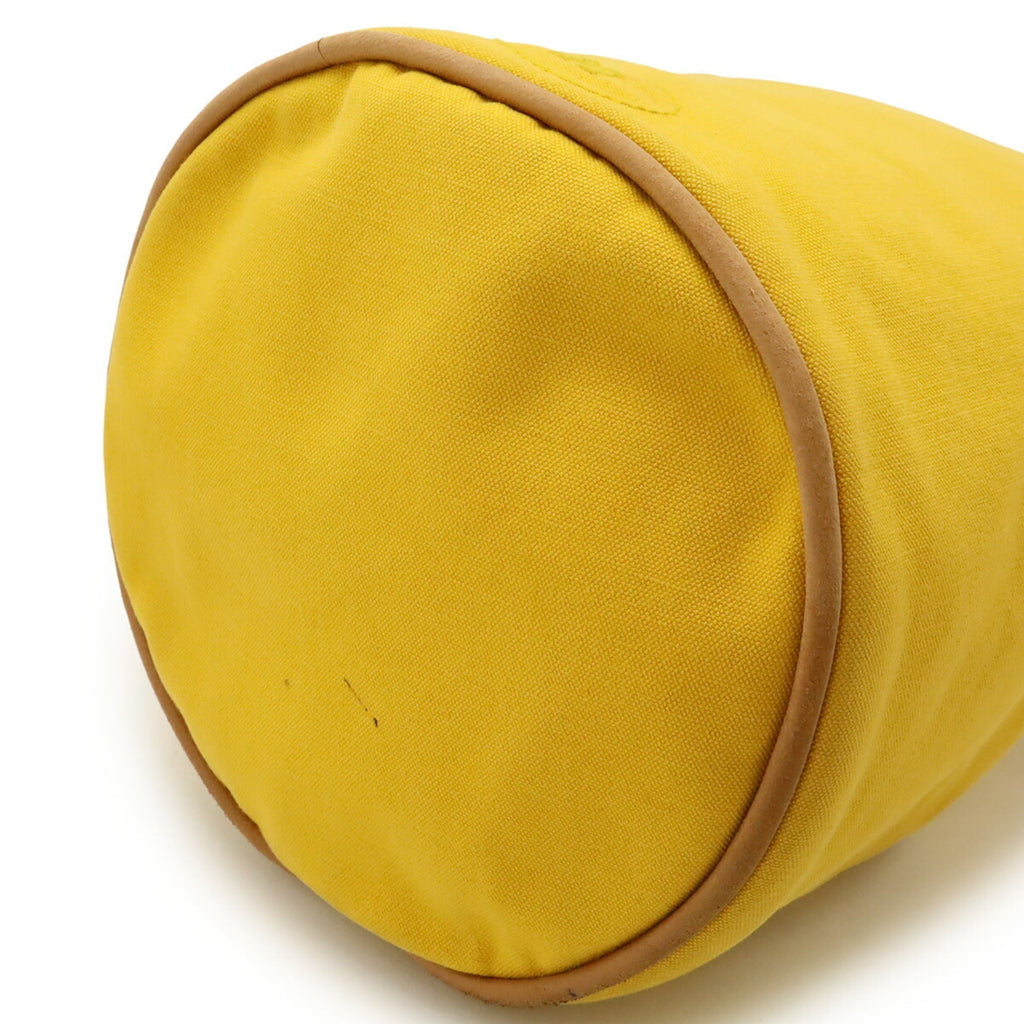 Hermes Yellow Canvas Leather Shoulder Bag (Pre-Owned)