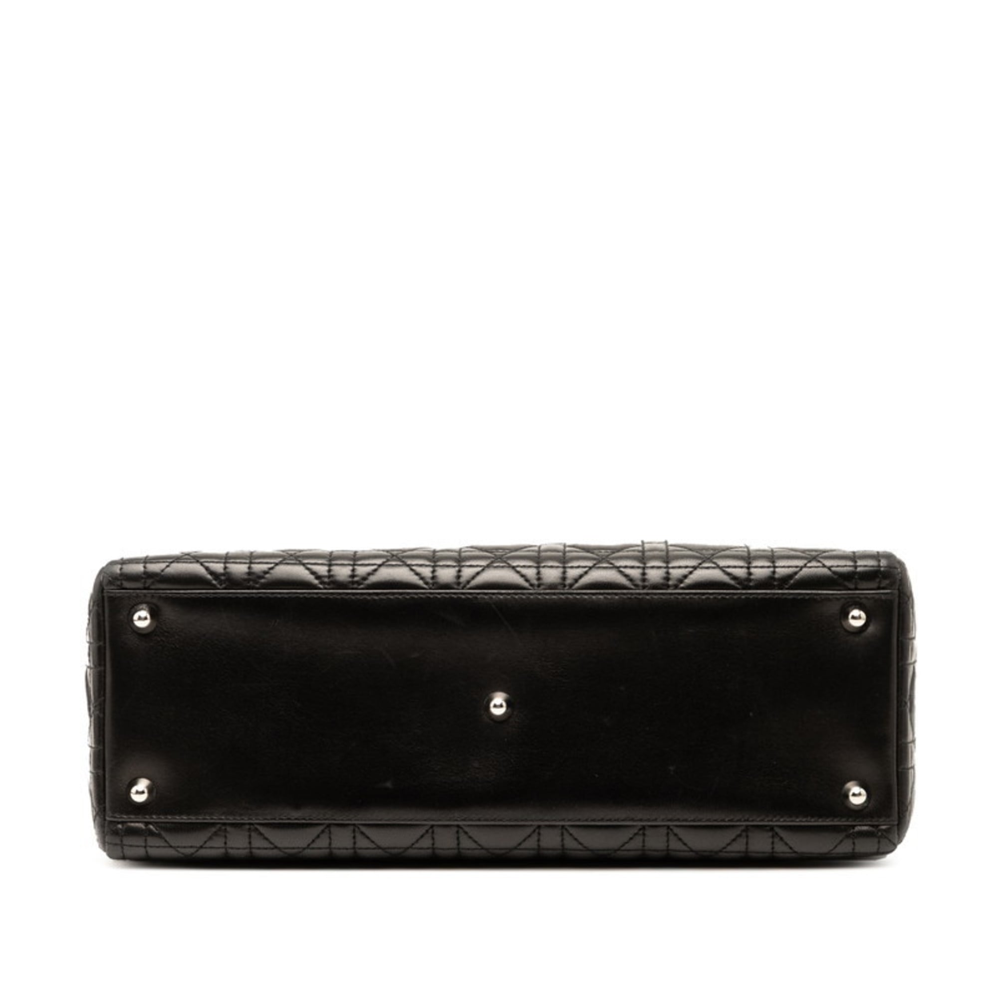Christian Dior Black Leather Handbag Shoulder Bag (Pre-Owned)
