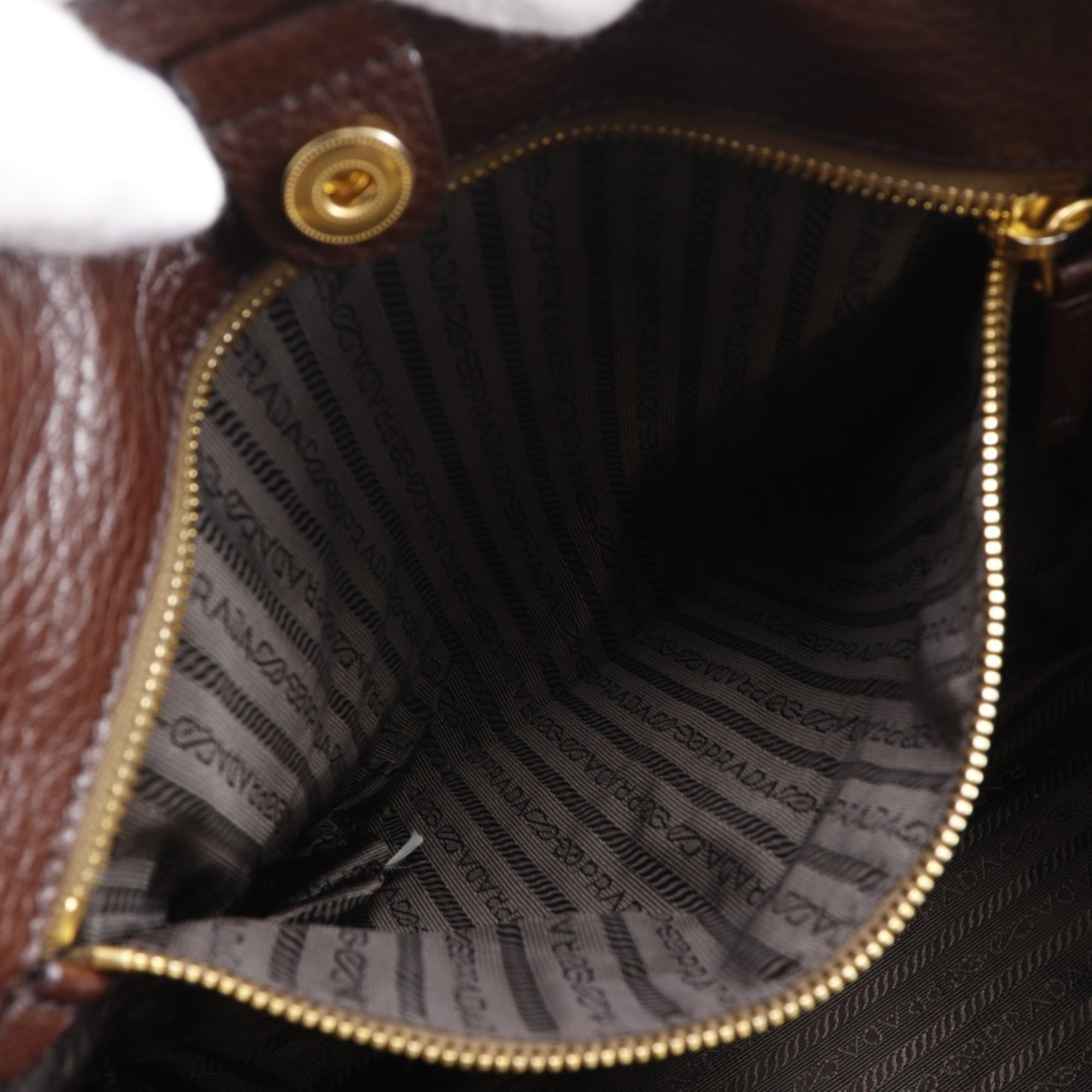 Prada Brown Leather Tote Bag (Pre-Owned)