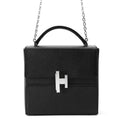 Hermes Black Chevre Myzore Leather Shoulder Bag (Pre-Owned)