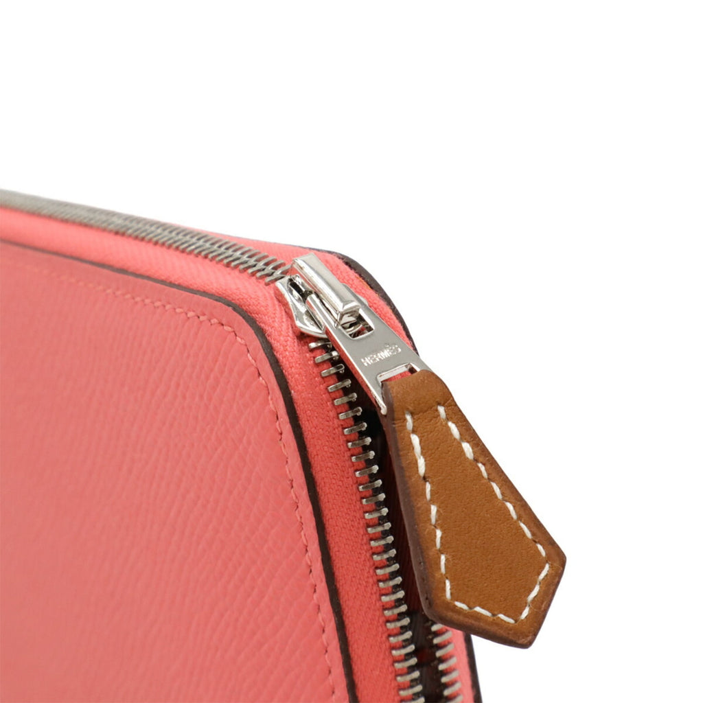 Hermes Silk'in Rose Azalee Epsom Leather Silk Long Wallet (Bi-Fold) (Pre-Owned)