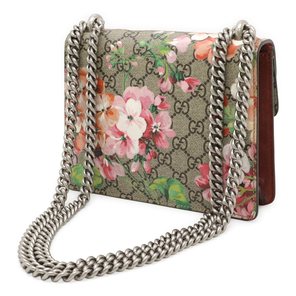 Gucci Gg Blooms Beige Pink Multi-Color Coated Canvas Shoulder Bag (Pre-Owned)