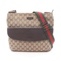 Gucci Beige Brown Multi-Color Gg Canvas Leather Shoulder Bag (Pre-Owned)