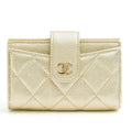 Chanel Matelasse Gold Leather Wallet (Bi-Fold) (Pre-Owned)