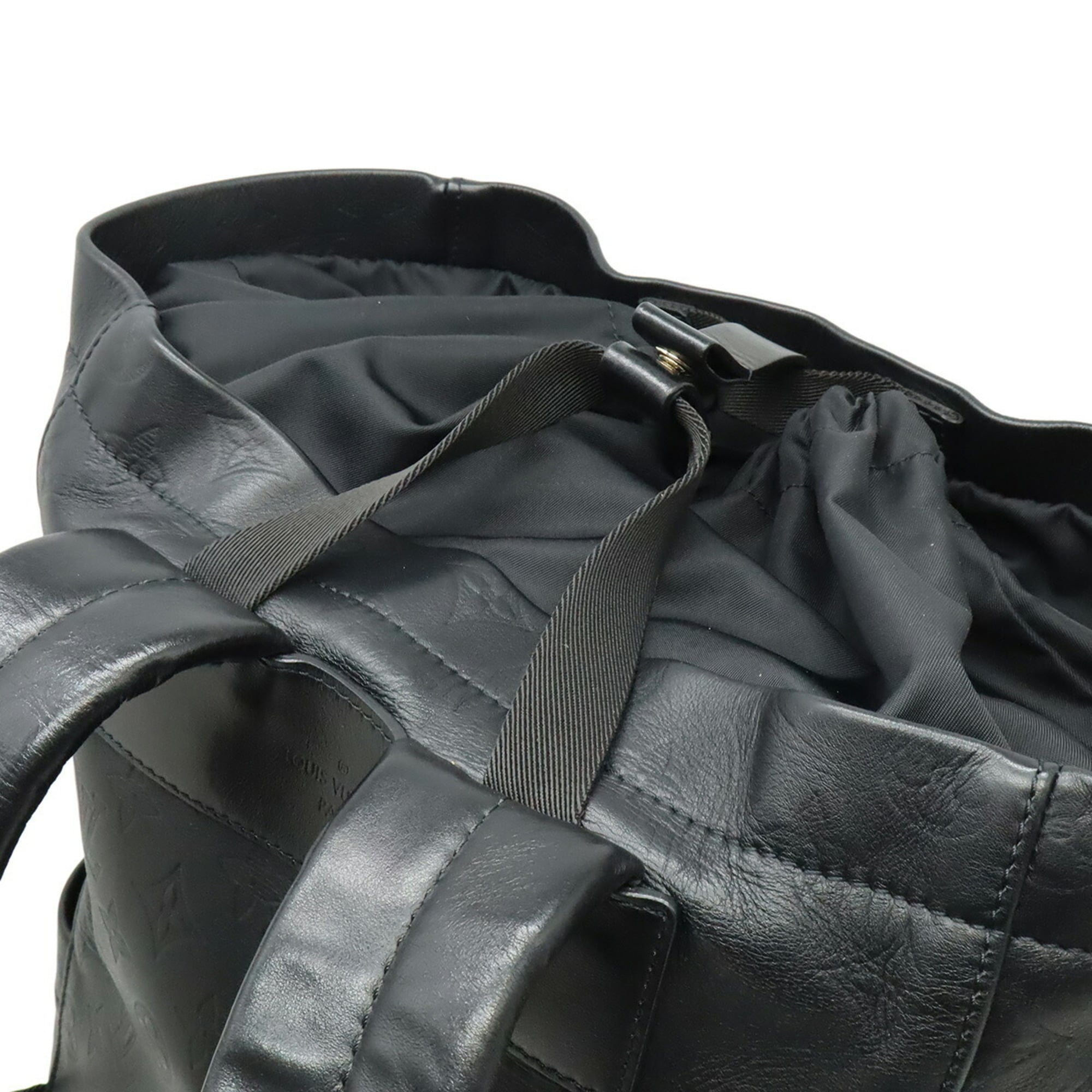 Louis Vuitton Monogram Shadow Black Noir Monogram Shadow Backpack (Pre-Owned)