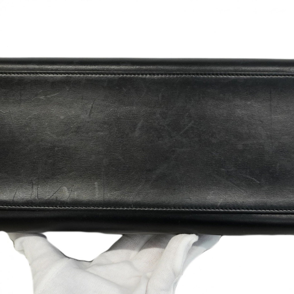 Hermes Black Box Calf Leather Handbag (Pre-Owned)