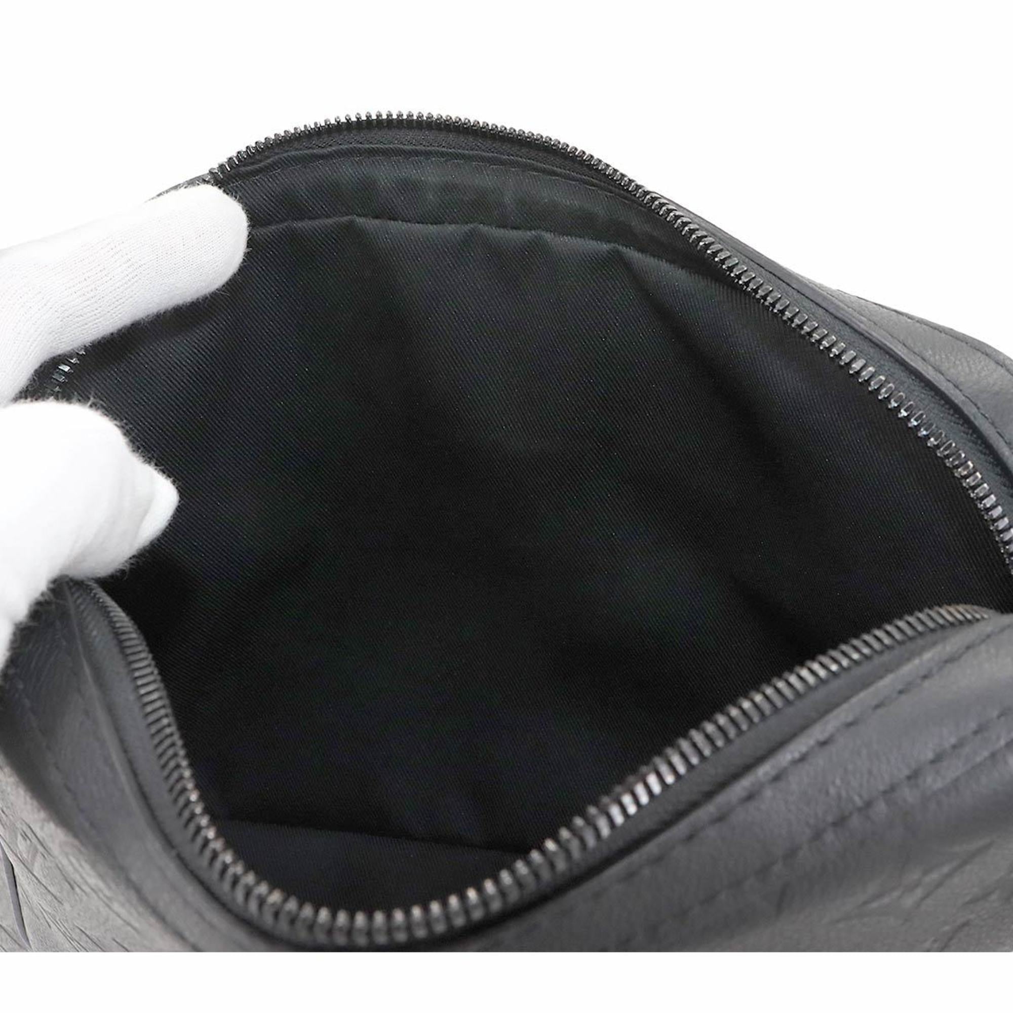 Louis Vuitton Black Noir Monogram Shadow Messenger Bag Shoulder Bag (Pre-Owned)