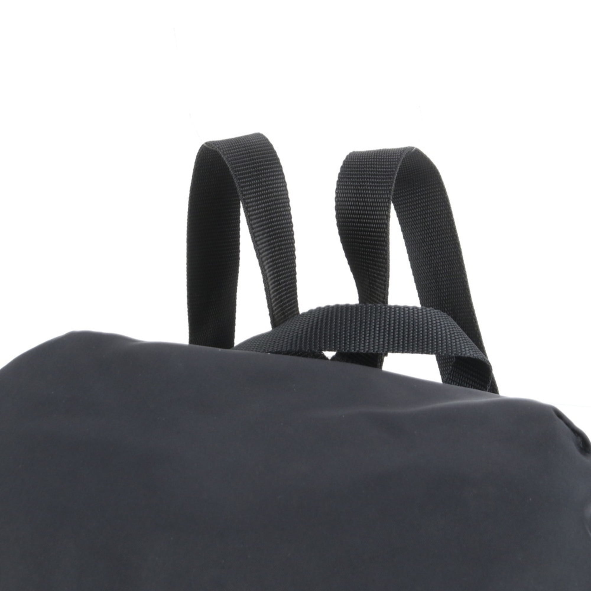 Prada Black Leather Nylon Backpack Shoulder Bag (Pre-Owned)