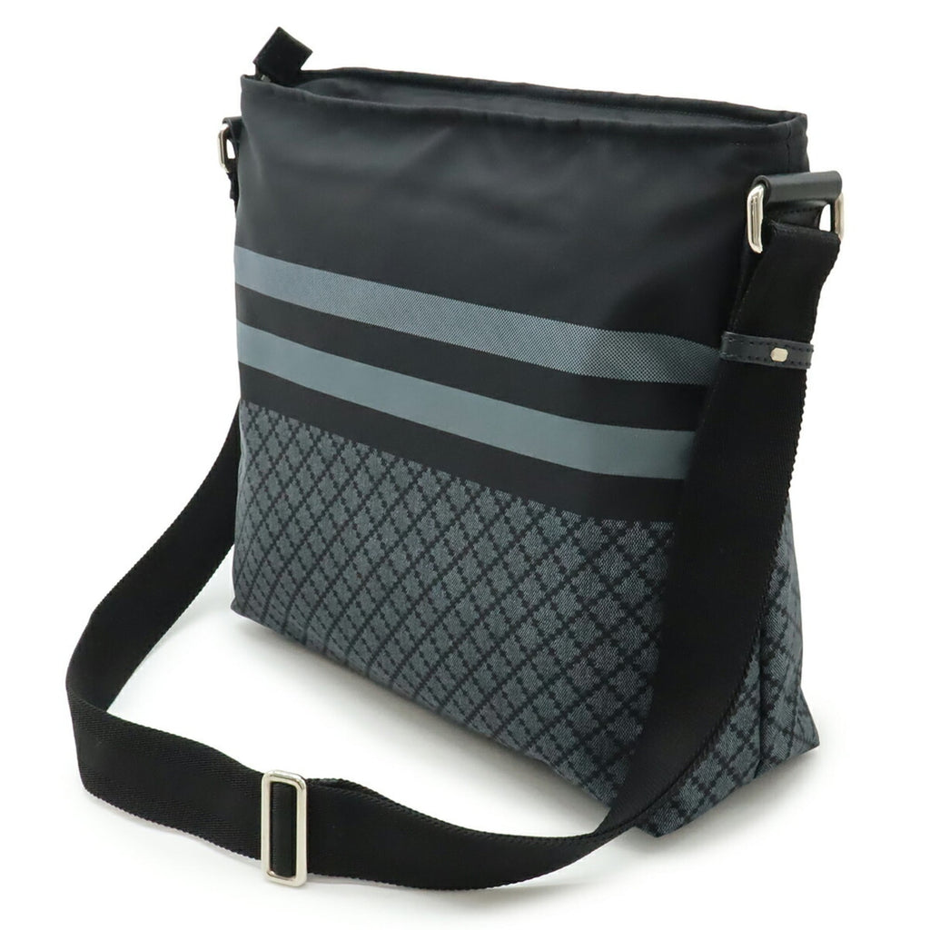Gucci Black Gray Nylon Leather Shoulder Bag (Pre-Owned)