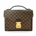 Louis Vuitton Brown Damier Canvas Damier Canvas Leather Handbag (Pre-Owned)