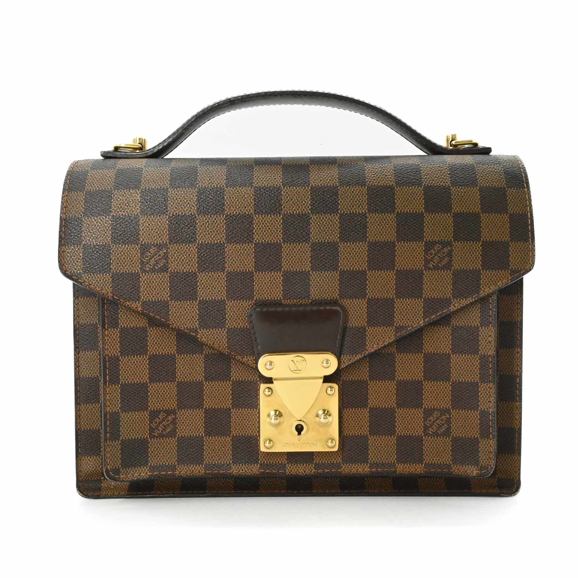Louis Vuitton Brown Damier Canvas Damier Canvas Leather Handbag (Pre-Owned)