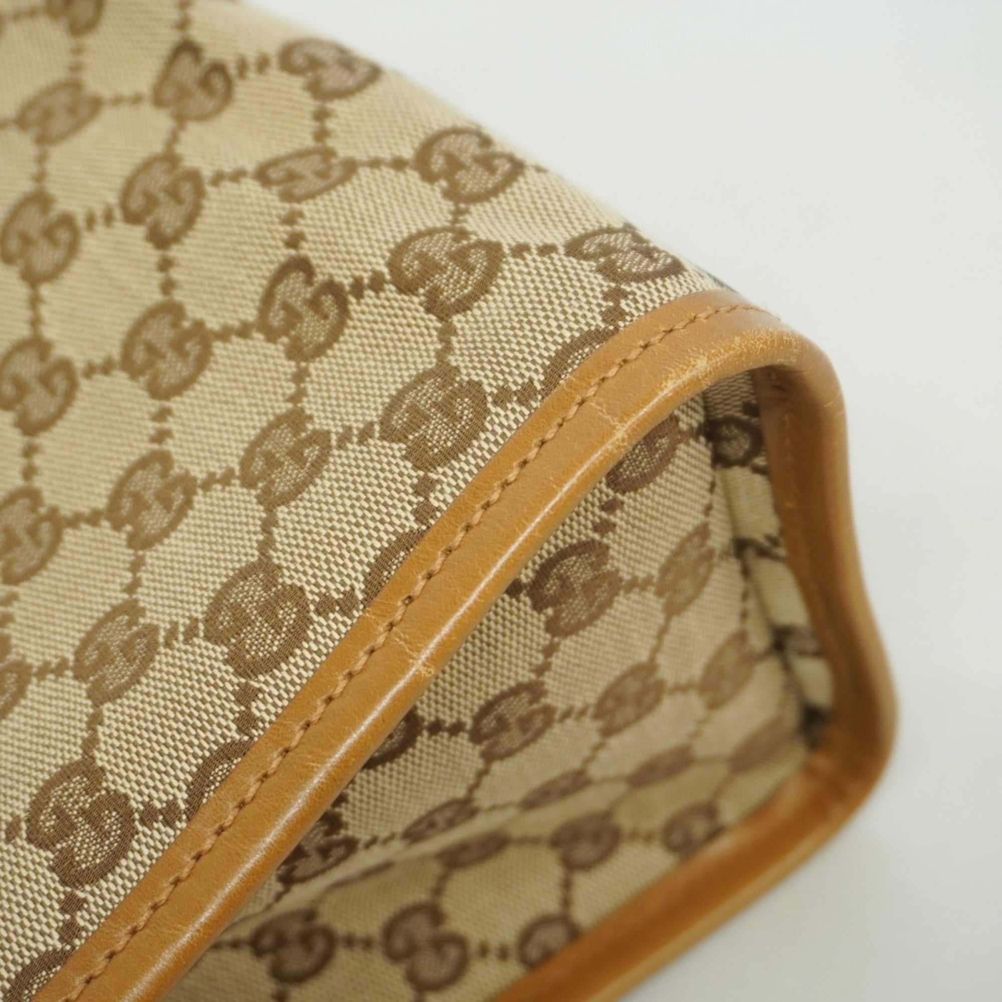 Gucci Brown Canvas Shoulder Bag (Pre-Owned)