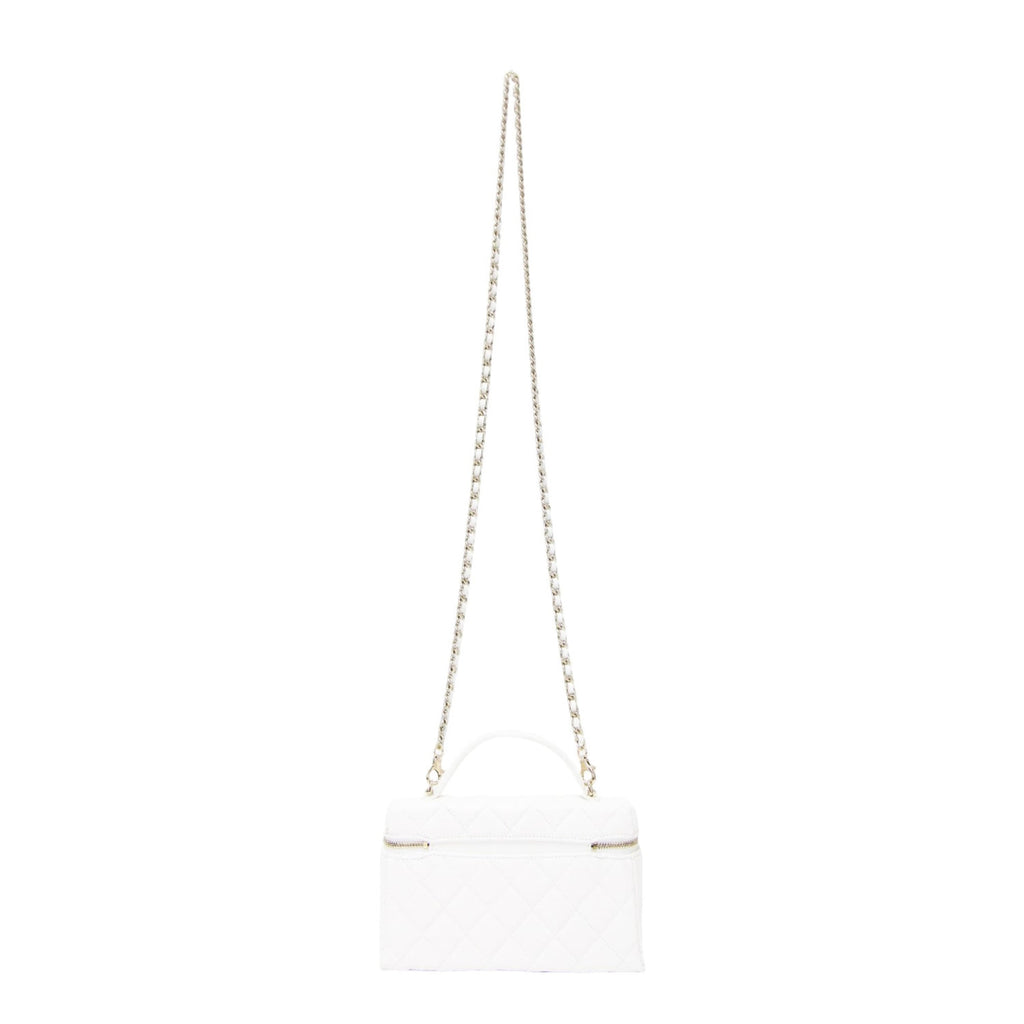 Chanel White Grained Calfskin Handbag Shoulder Bag (Pre-Owned)