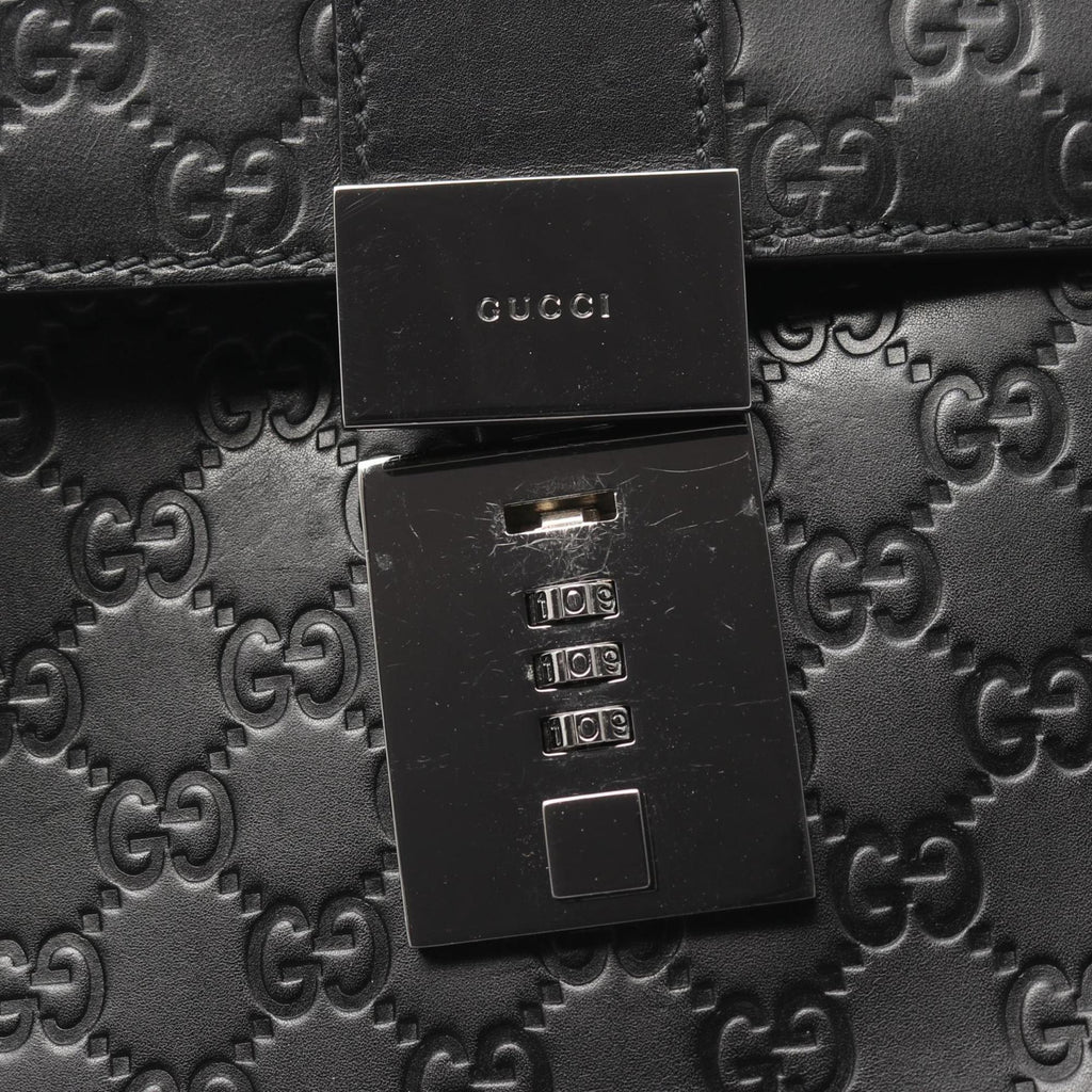 Gucci Black Leather Briefcase (Pre-Owned)
