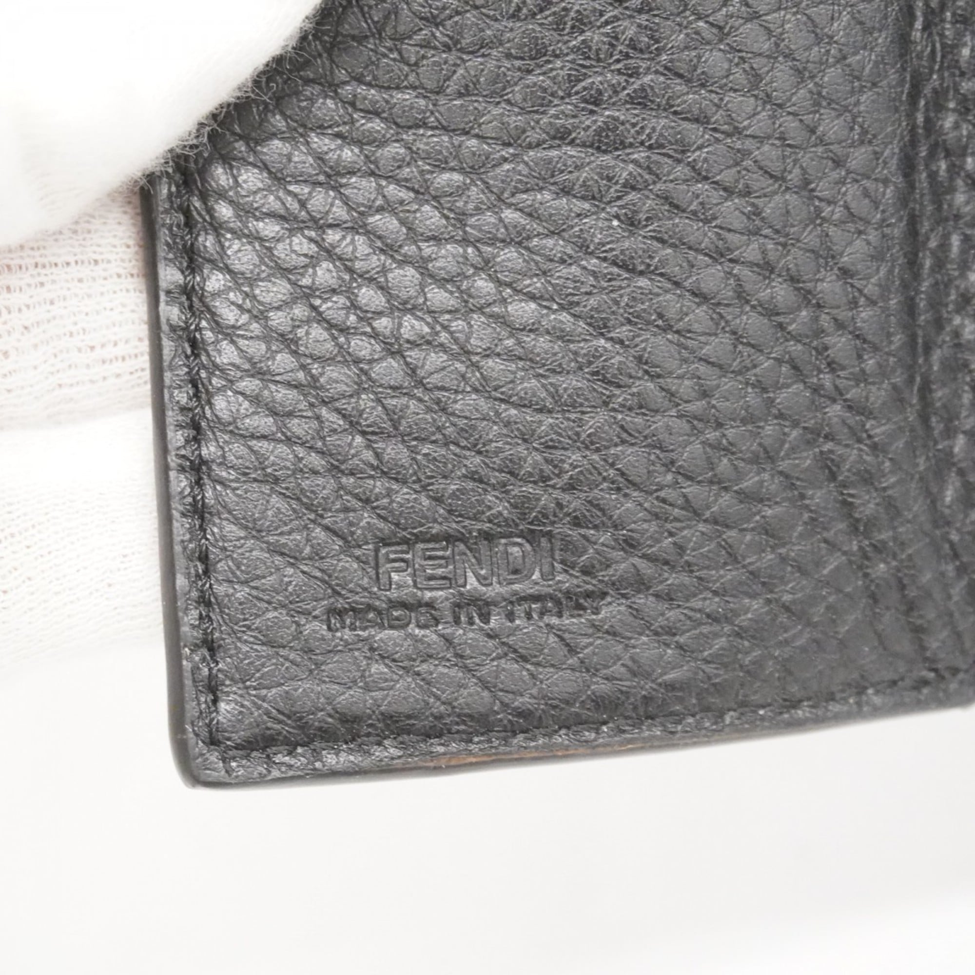 Fendi Black Leather Wallet (Tri-Fold) (Pre-Owned)