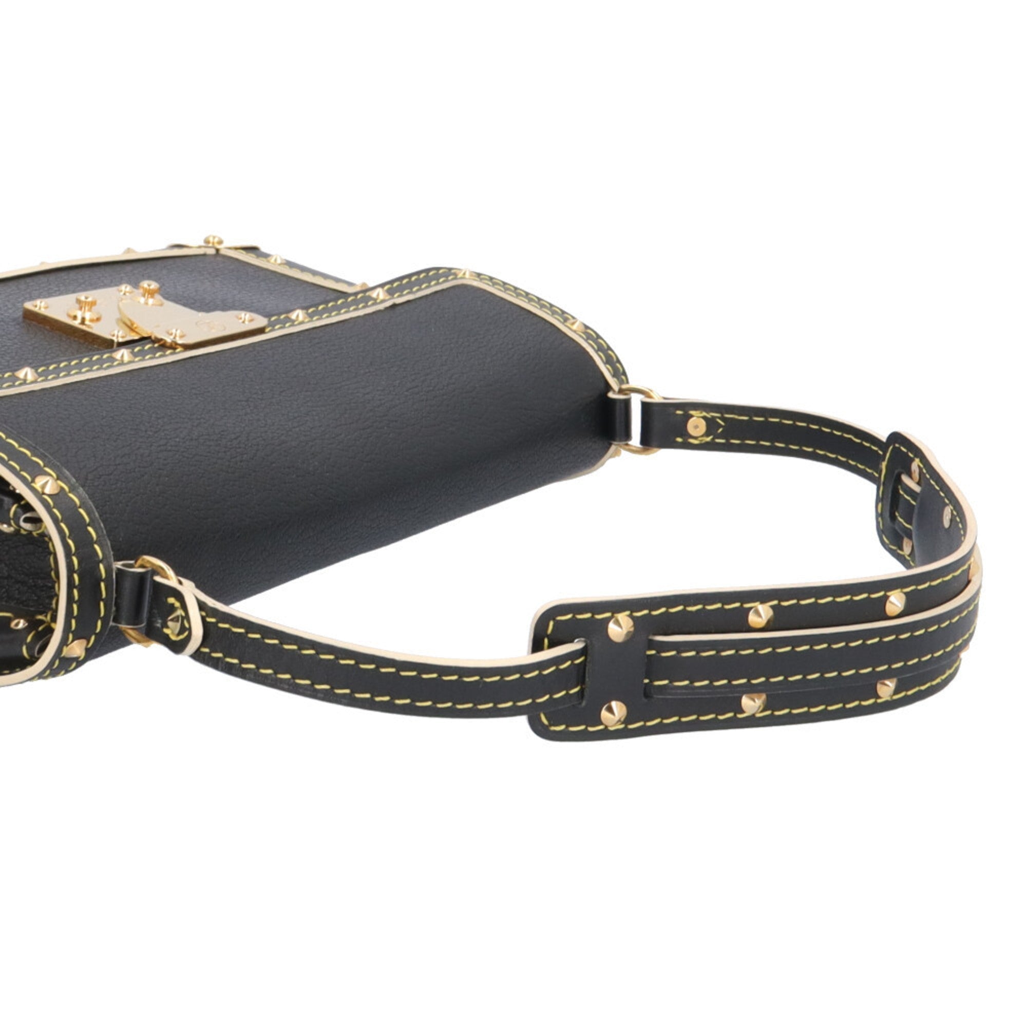 Louis Vuitton Black Leather Shoulder Bag (Pre-Owned)