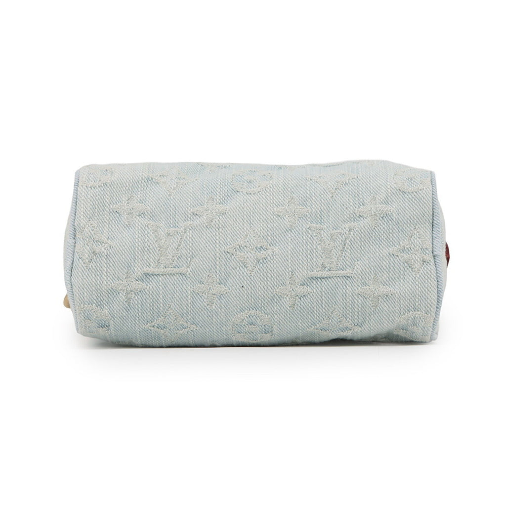 Louis Vuitton Monogram Denim Sky Blue Monogram Denim Handbag Shoulder Bag (Pre-Owned)