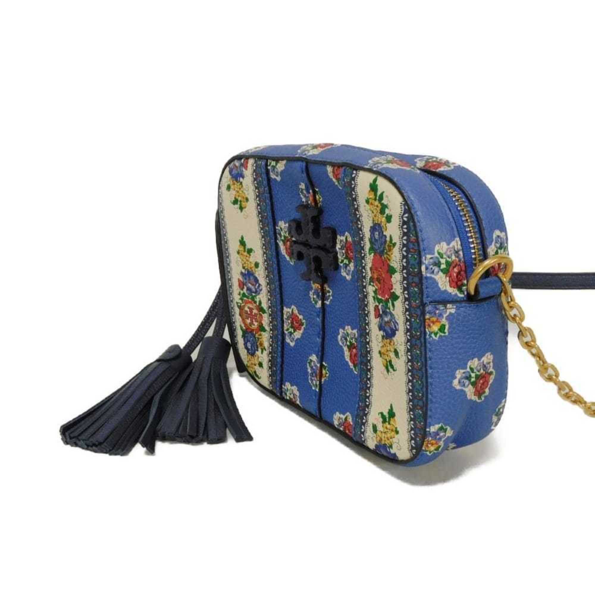 Tory Burch Blue Multi-Color Leather Shoulder Bag (Pre-Owned)