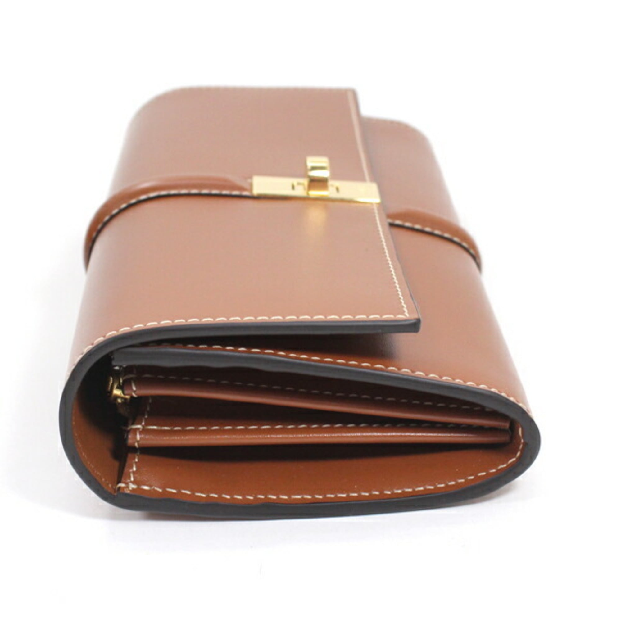Celine Brown Leather Long Wallet (Bi-Fold) (Pre-Owned)