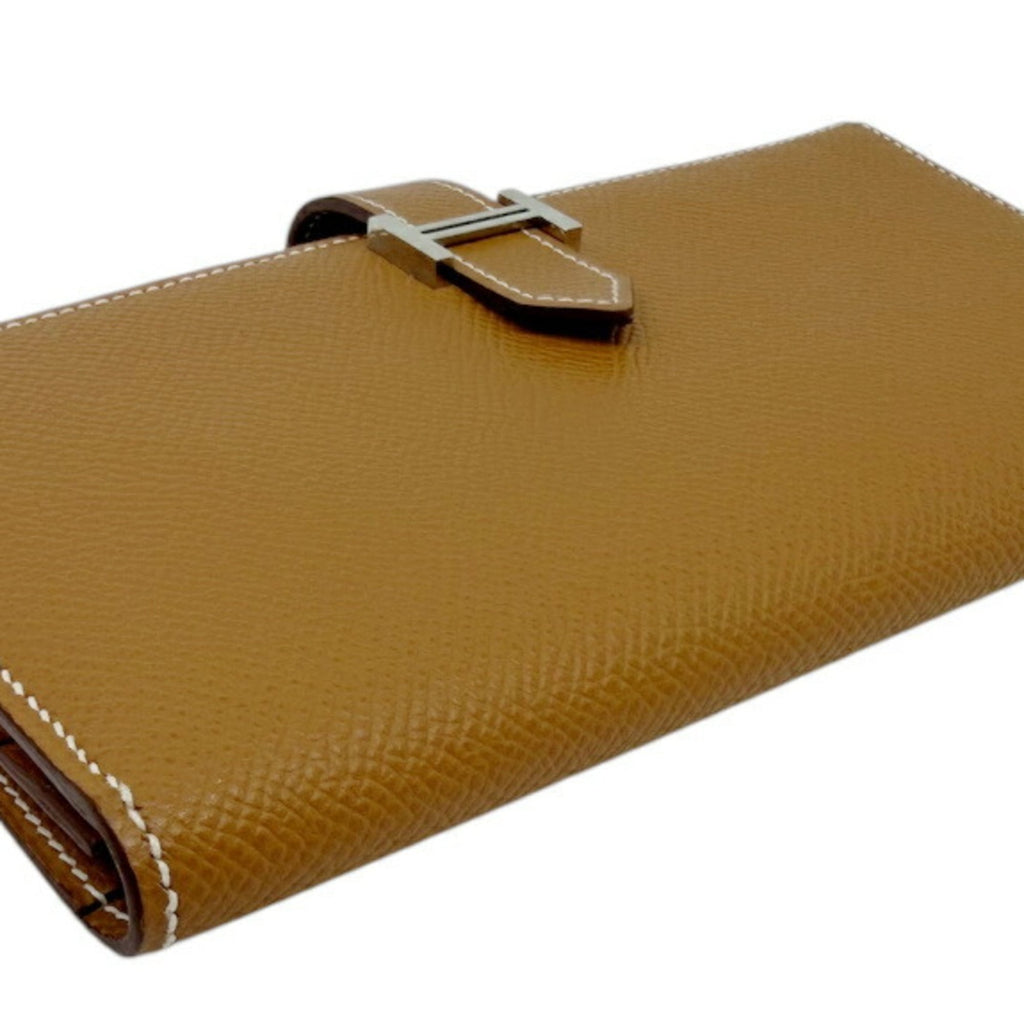 Hermes Gold Epsom Leather Long Wallet (Bi-Fold) (Pre-Owned)