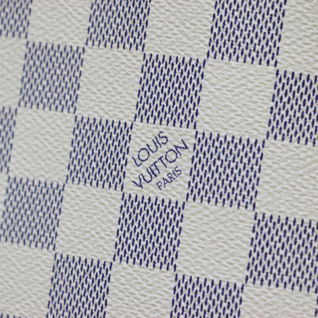 Louis Vuitton White Damier Azur Handbag Tote Bag (Pre-Owned)