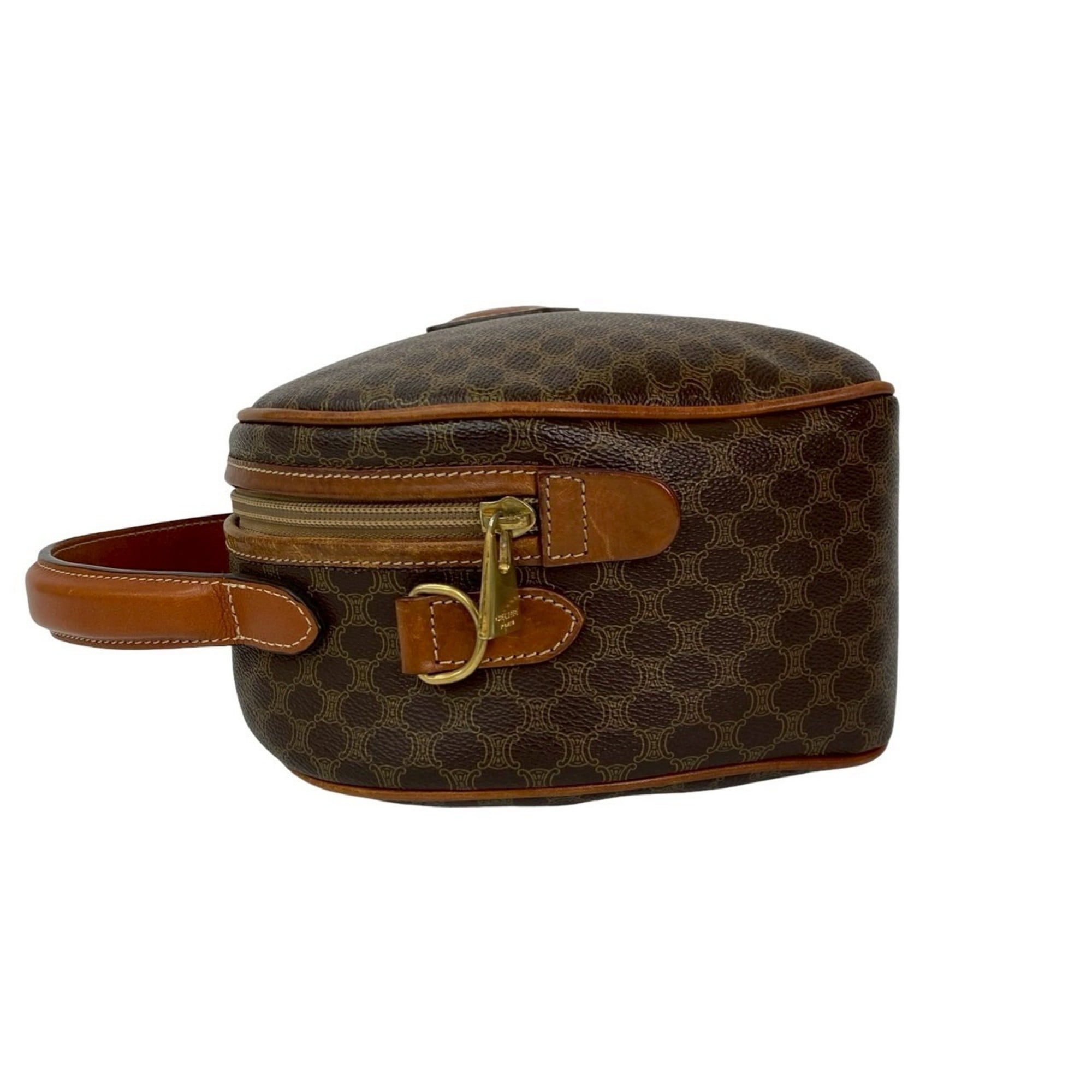 Celine Brown Leather Pvc Handbag Shoulder Bag (Pre-Owned)
