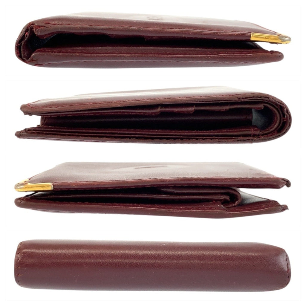 Cartier Bordeaux Leather Wallet (Bi-Fold) (Pre-Owned)