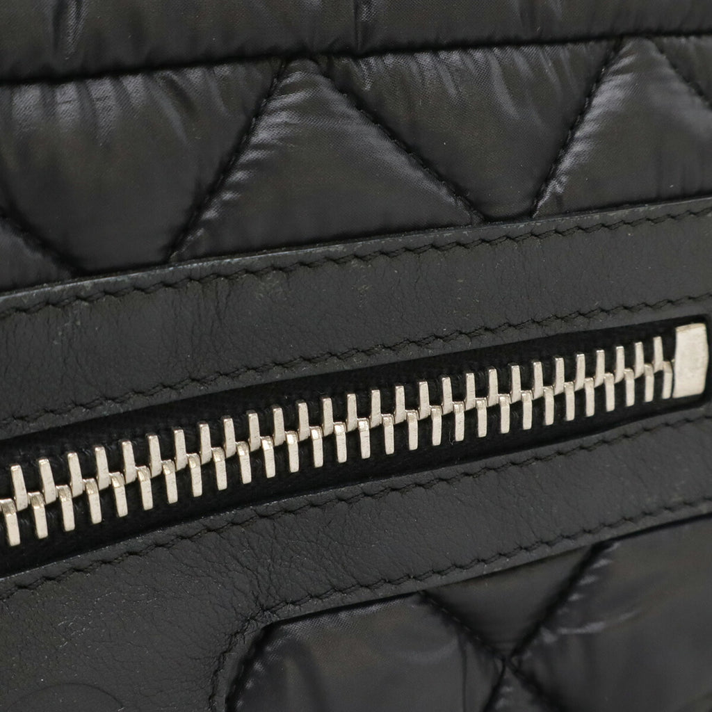 Chanel Coco Cocoon Black Nylon Leather Shoulder Bag (Pre-Owned)