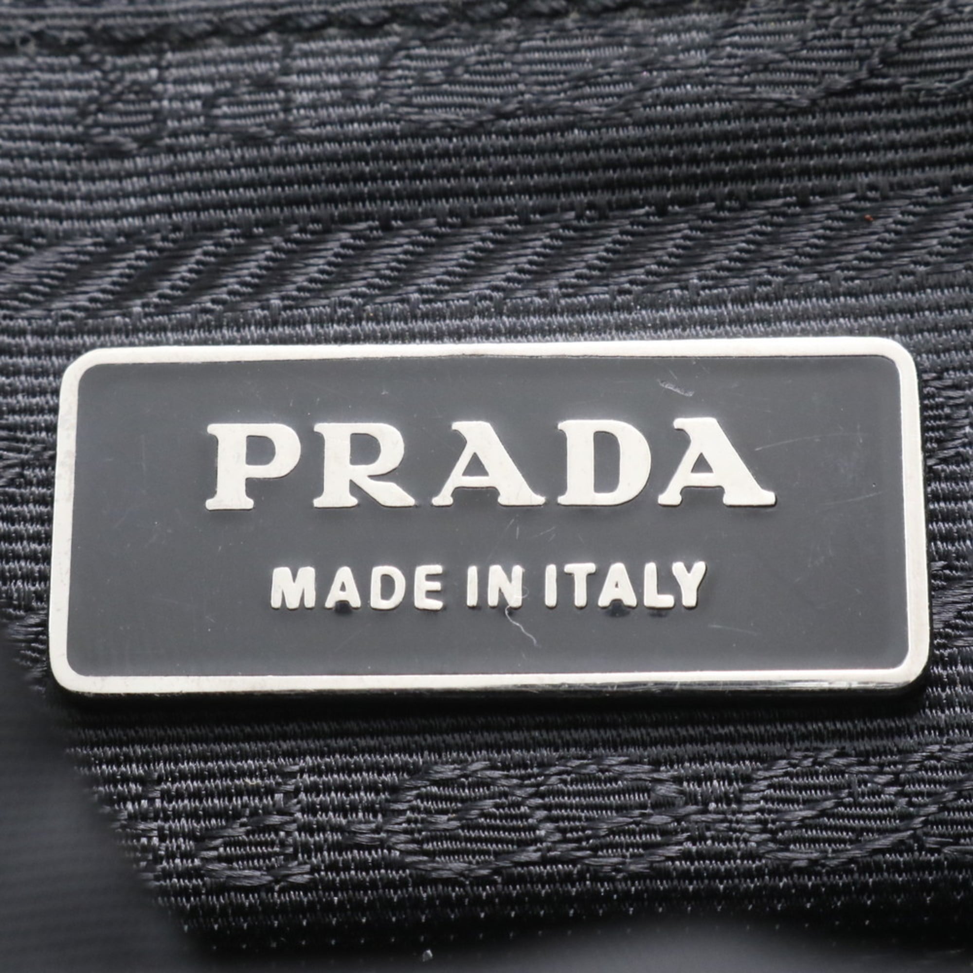 Prada Black Leather Nylon Backpack (Pre-Owned)