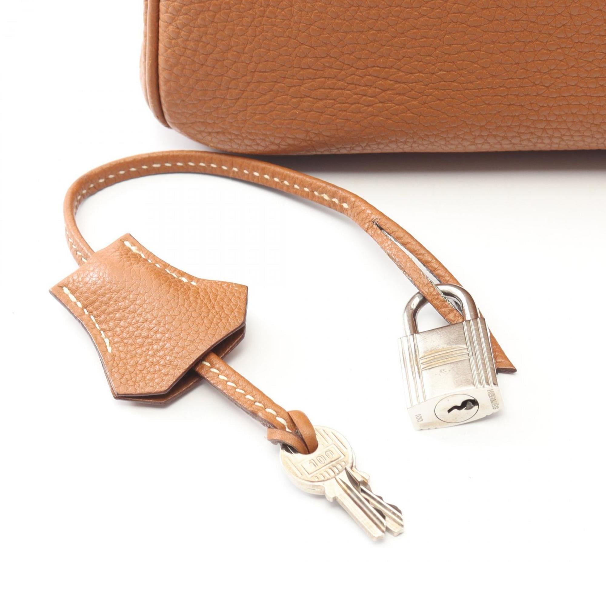 Hermes Brown Togo Leather Handbag (Pre-Owned)