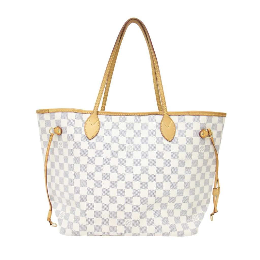 Louis Vuitton White Damier Azur Handbag Tote Bag (Pre-Owned)